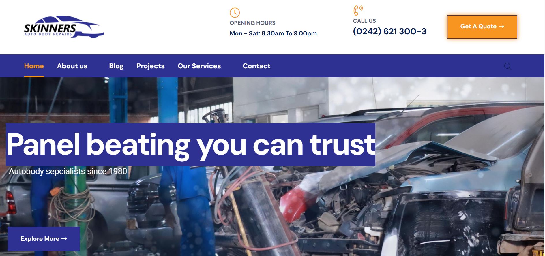 Skinners Restaurant Website